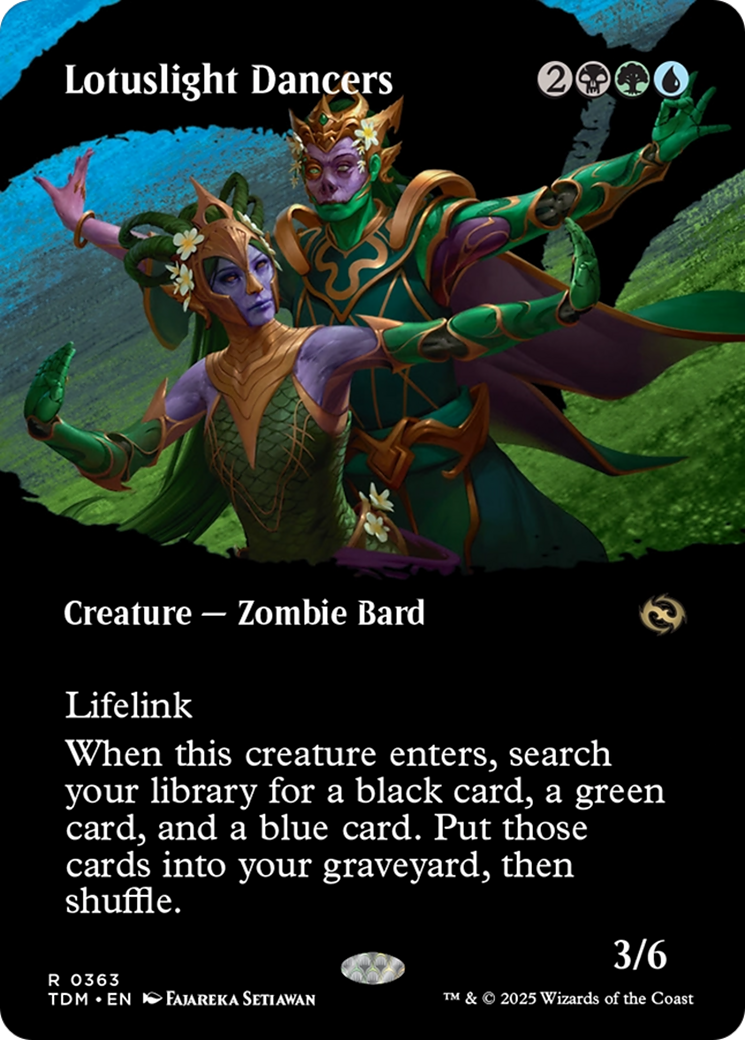 Lotuslight Dancers - Rare Creature — Zombie Bard card from Tarkir: Dragonstorm