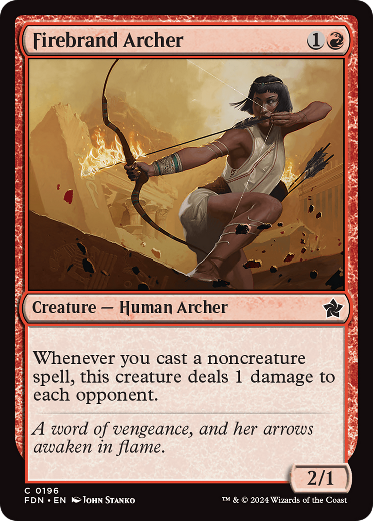 Firebrand Archer - Common Creature — Human Archer card from Foundations