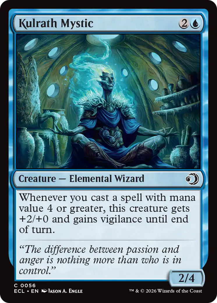 Kulrath Mystic - Common Creature — Elemental Wizard card from Lorwyn Eclipsed