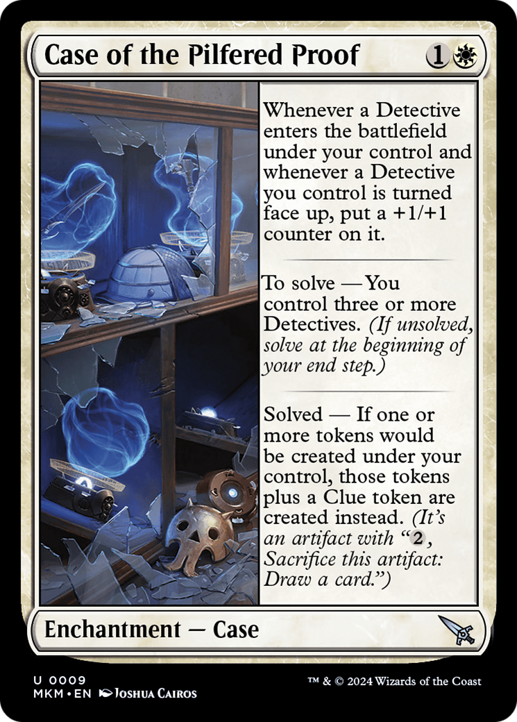 Case of the Pilfered Proof - Uncommon Enchantment — Case card from Murders at Karlov Manor