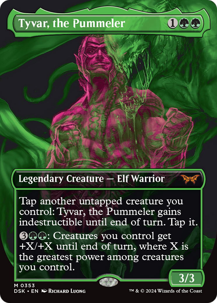 Tyvar, the Pummeler - Mythic Legendary Creature — Elf Warrior card from Duskmourn: House of Horror