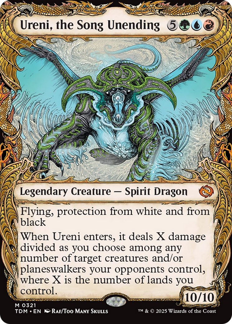 Ureni, the Song Unending - Mythic Legendary Creature — Spirit Dragon card from Tarkir: Dragonstorm