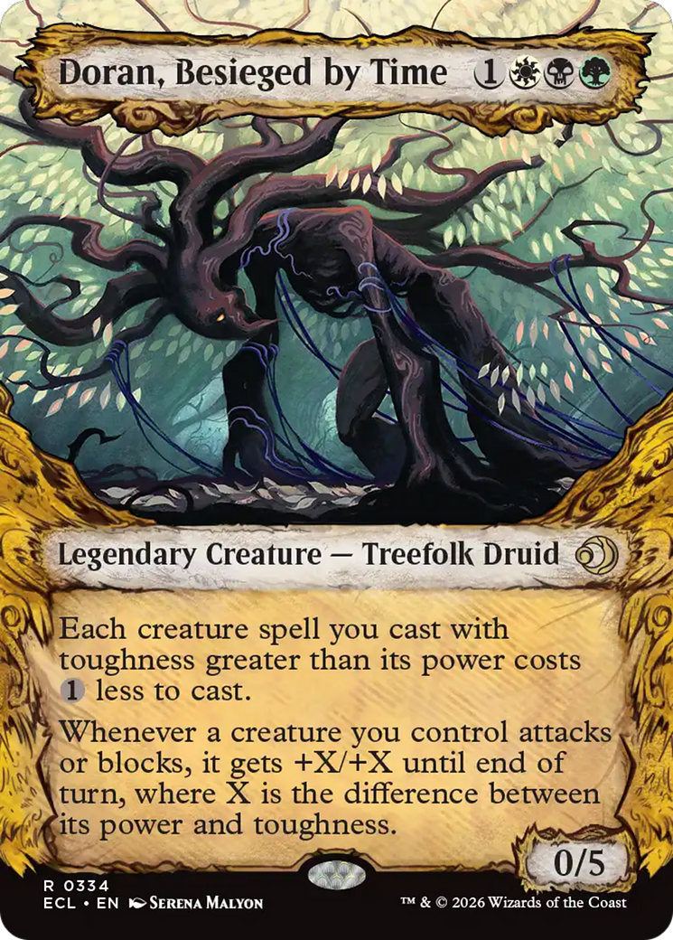 Doran, Besieged by Time - Rare Legendary Creature — Treefolk Druid card from Lorwyn Eclipsed