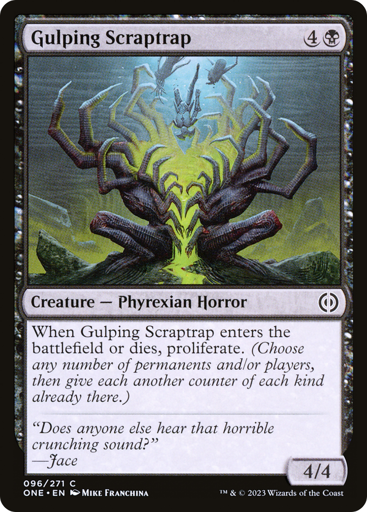 Gulping Scraptrap - Common Creature — Phyrexian Horror card from Phyrexia: All Will Be One