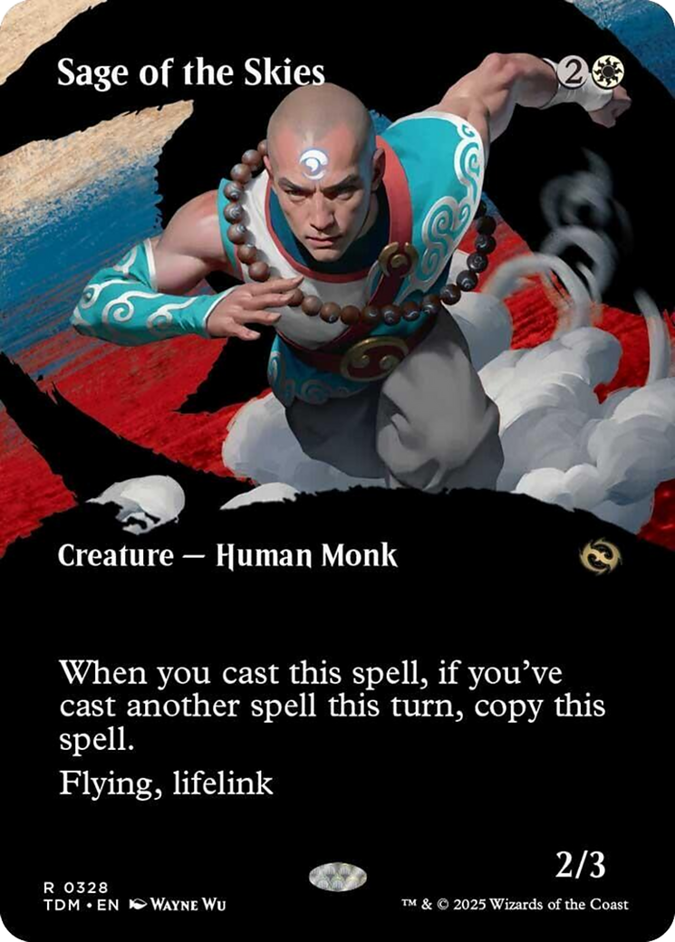Sage of the Skies - Rare Creature — Human Monk card from Tarkir: Dragonstorm