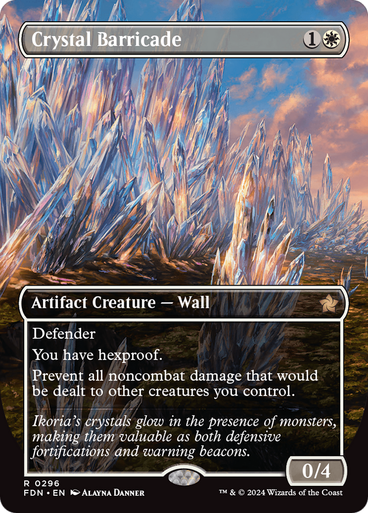 Crystal Barricade - Rare Artifact Creature — Wall card from Foundations
