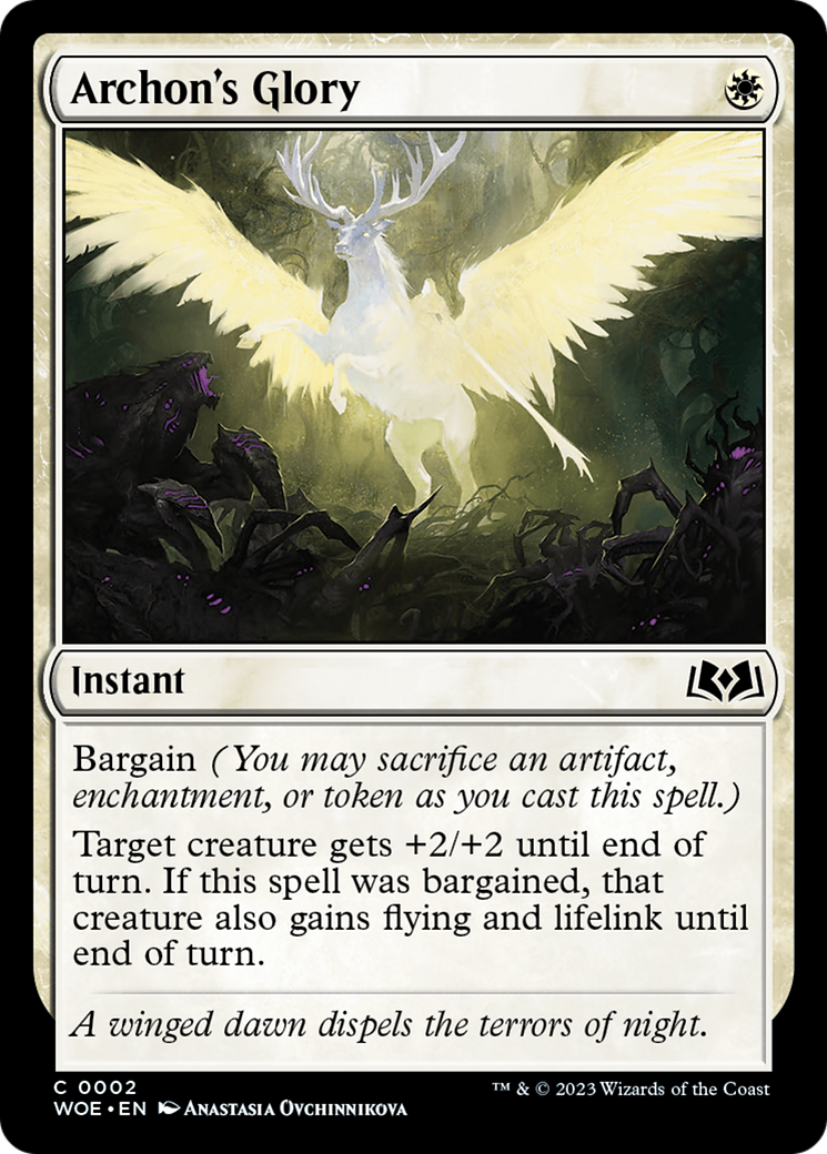 Archon's Glory - Common Instant card from Wilds of Eldraine