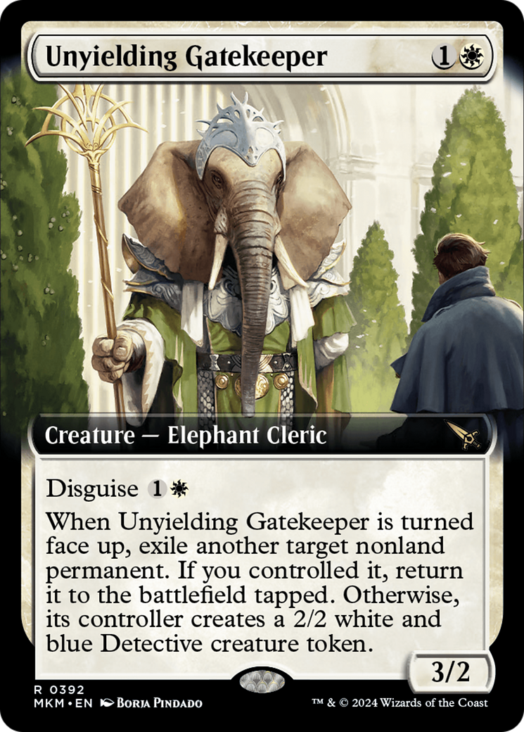 Unyielding Gatekeeper - Rare Creature — Elephant Cleric card from Murders at Karlov Manor