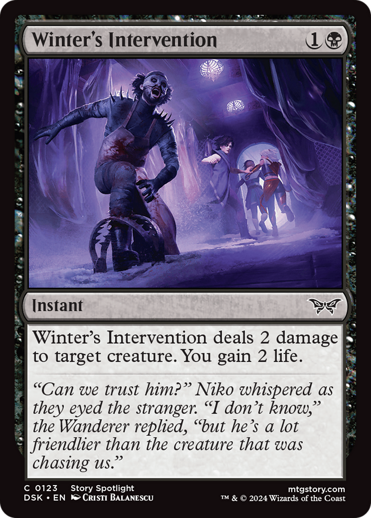 Winter's Intervention - Common Instant card from Duskmourn: House of Horror