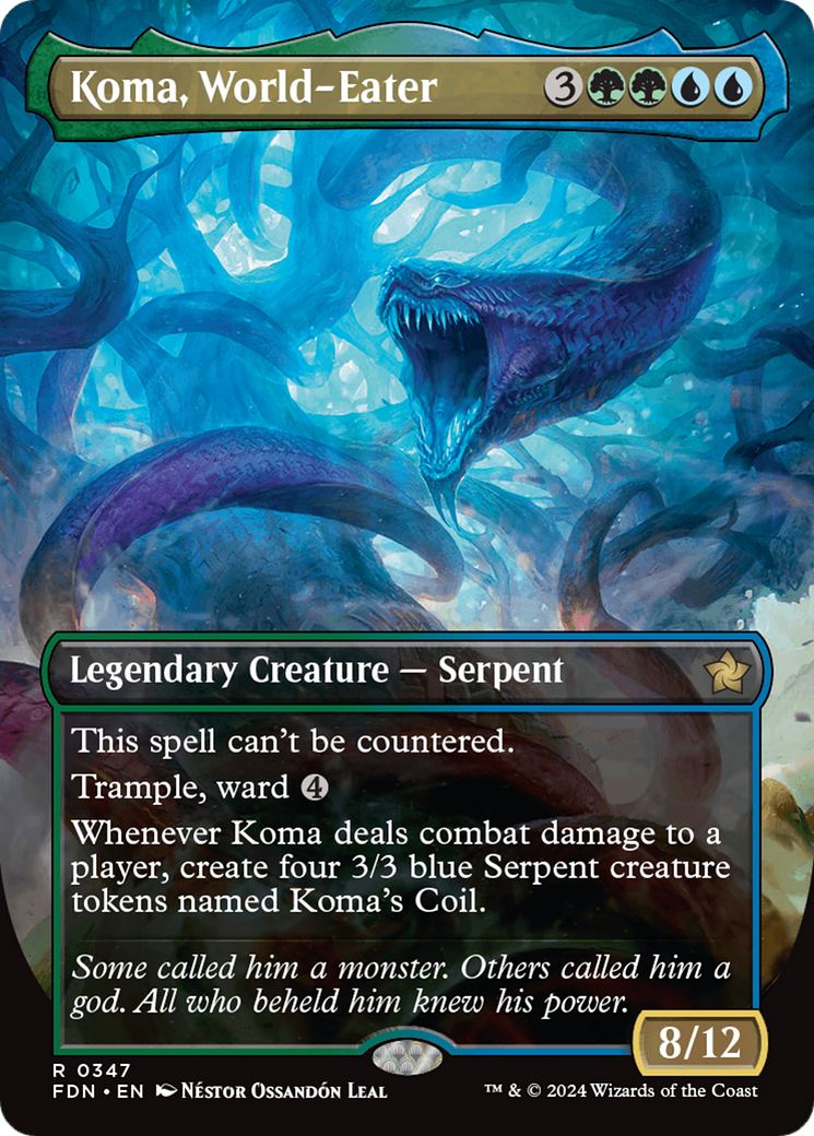 Koma, World-Eater - Rare Legendary Creature — Serpent card from Foundations