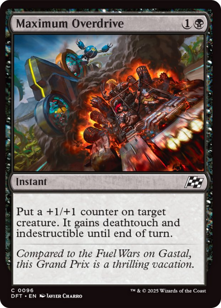 Maximum Overdrive - Common Instant card from Aetherdrift