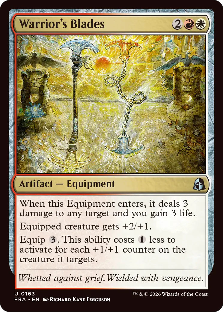 Warrior's Blades - Uncommon Artifact — Equipment card from Reality Fracture