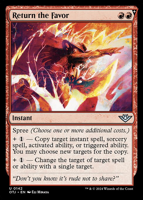 Return the Favor - Uncommon card from Outlaws of Thunder Junction