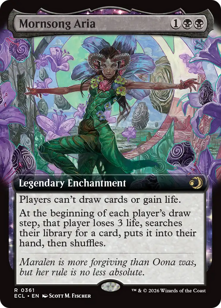 Mornsong Aria - Rare Legendary Enchantment card from Lorwyn Eclipsed