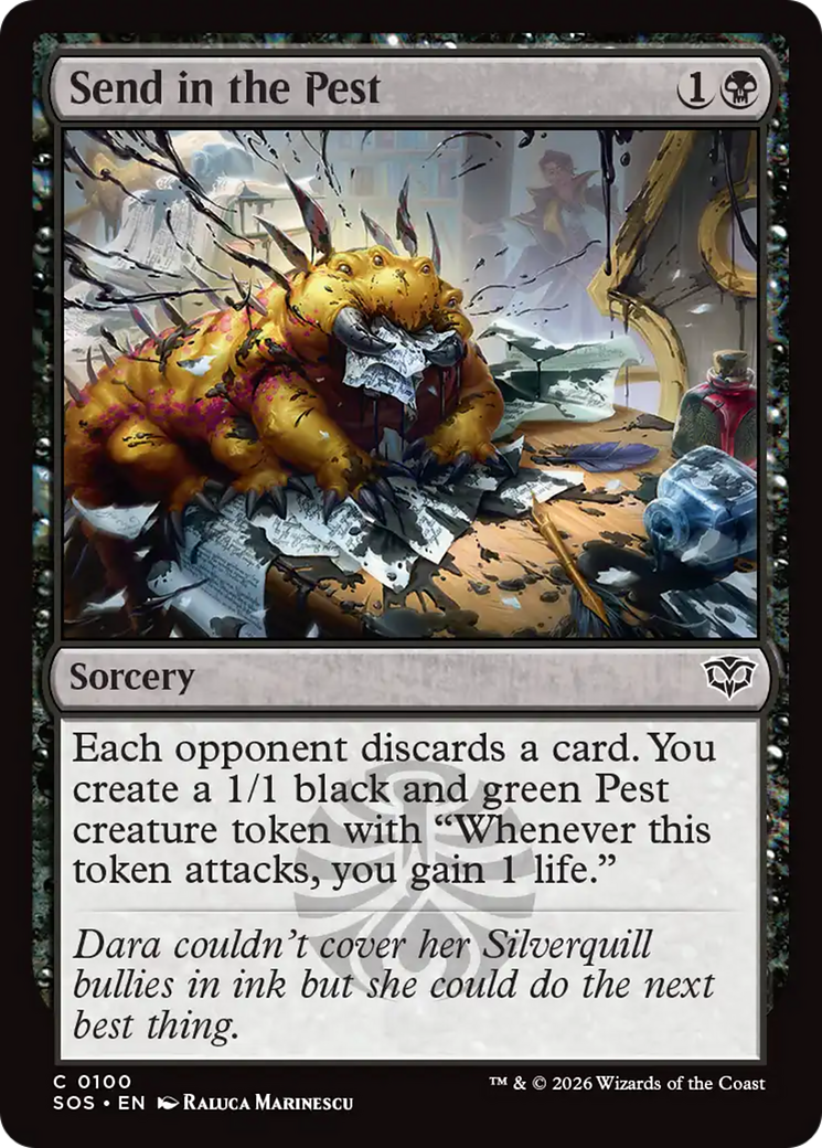 Send in the Pest - Common Sorcery card from Secrets of Strixhaven