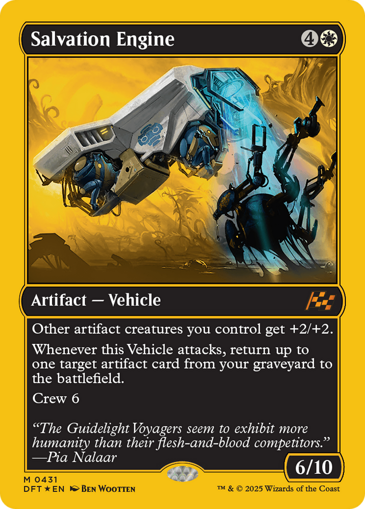 Salvation Engine - Mythic Artifact — Vehicle card from Aetherdrift