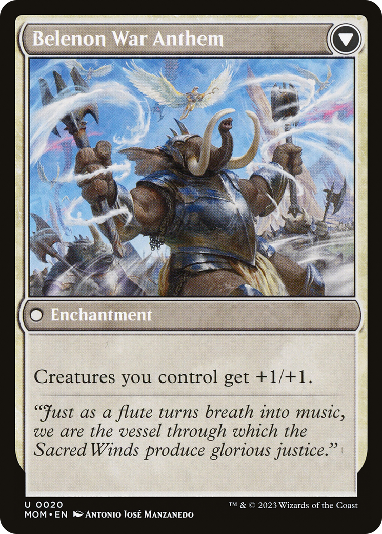 Back face of Invasion of Belenon // Belenon War Anthem - Battle — Siege card