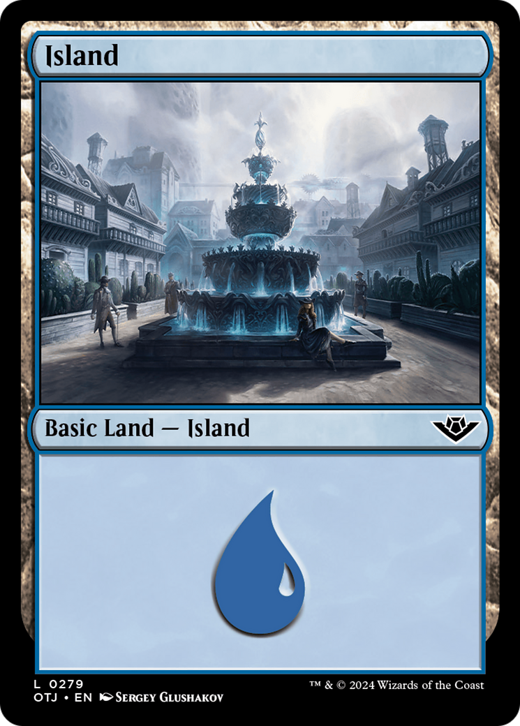 Island - Common Basic Land — Island card from Outlaws of Thunder Junction