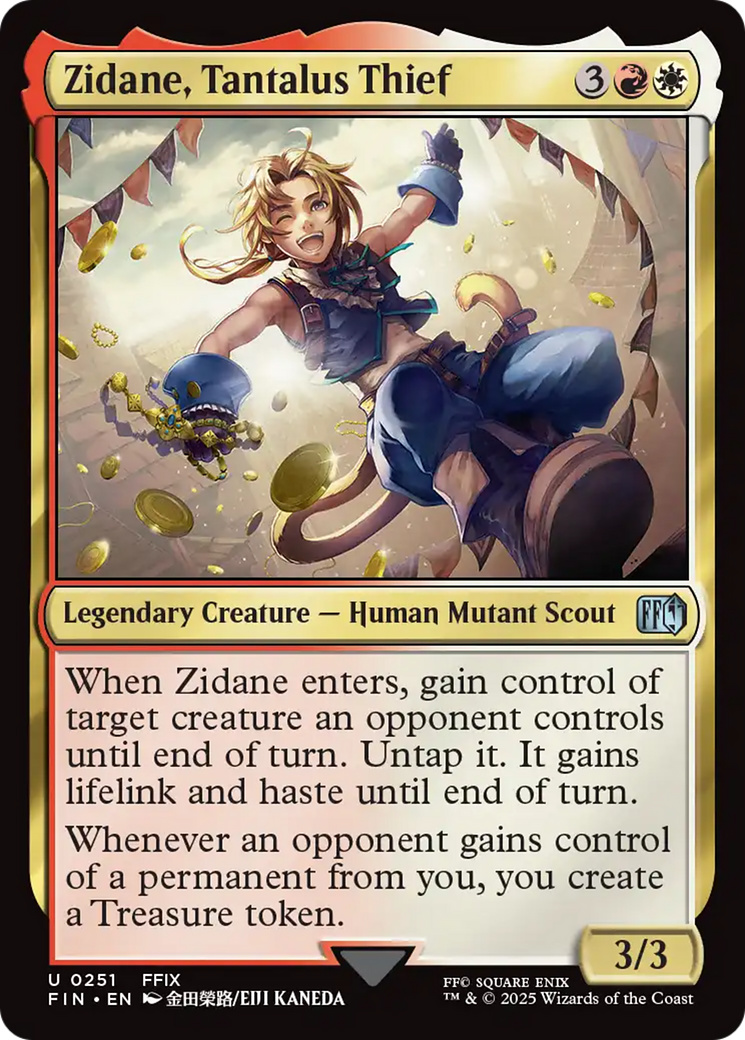 Zidane, Tantalus Thief - Uncommon Legendary Creature — Human Mutant Scout card from Final Fantasy