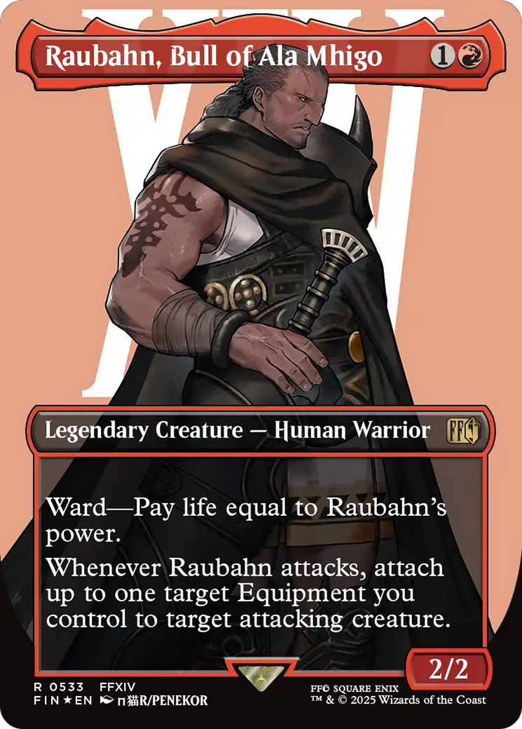 Raubahn, Bull of Ala Mhigo - Rare Legendary Creature — Human Warrior card from Final Fantasy