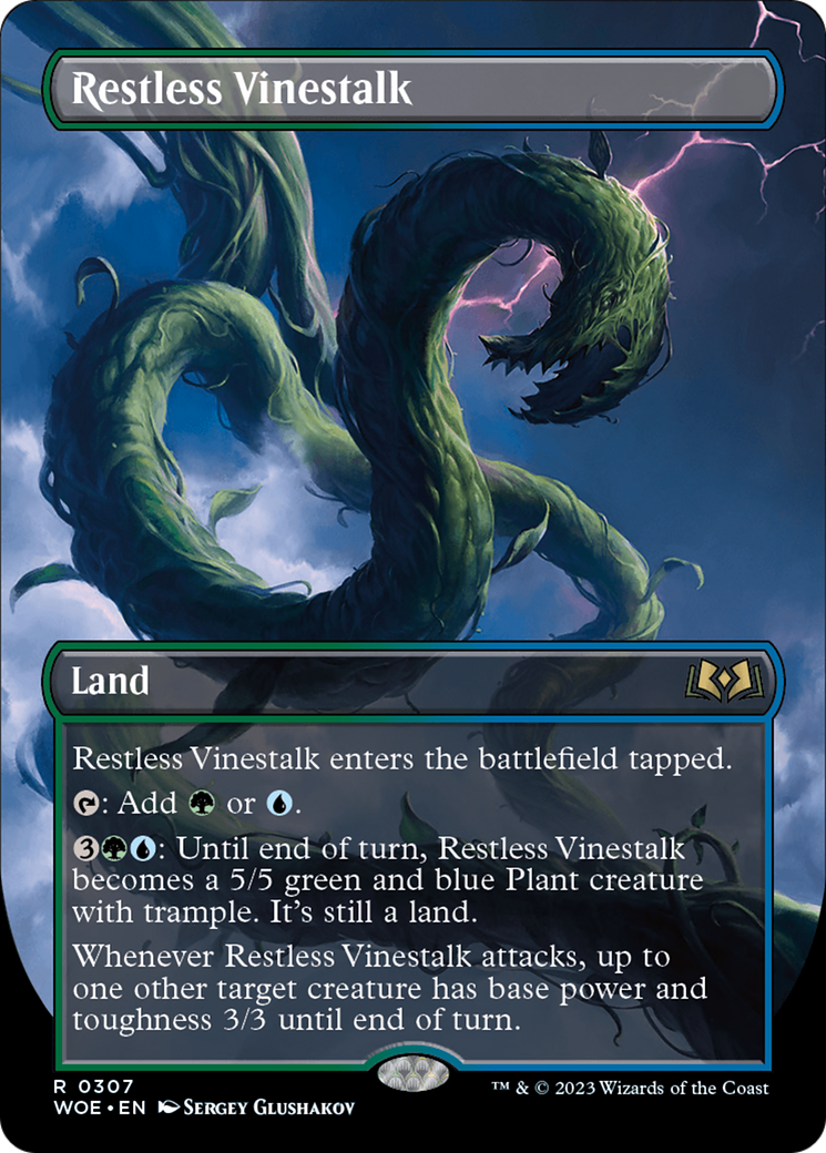 Restless Vinestalk - Rare Land card from Wilds of Eldraine