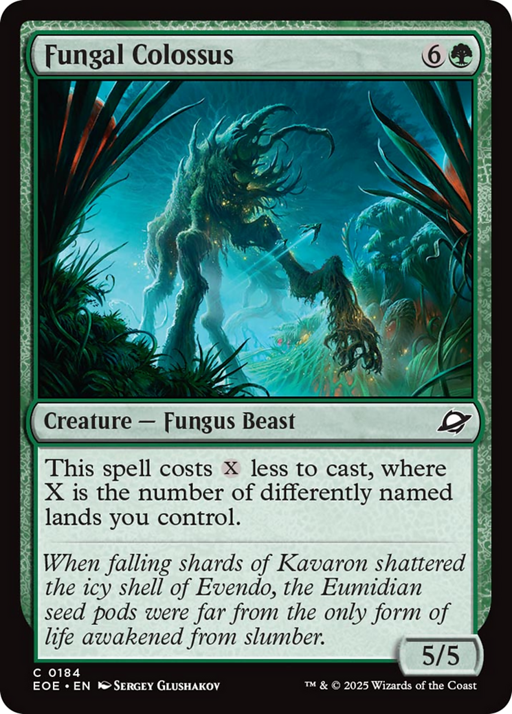 Fungal Colossus - Common Creature — Fungus Beast card from Edge of Eternities