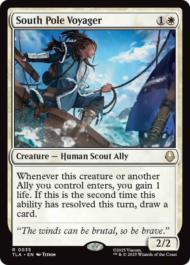 South Pole Voyager - Rare Creature — Human Scout Ally card from Avatar: The Last Airbender