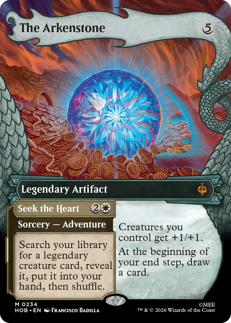 The Arkenstone // Seek the Heart - Mythic Sorcery — Adventure card from The Hobbit