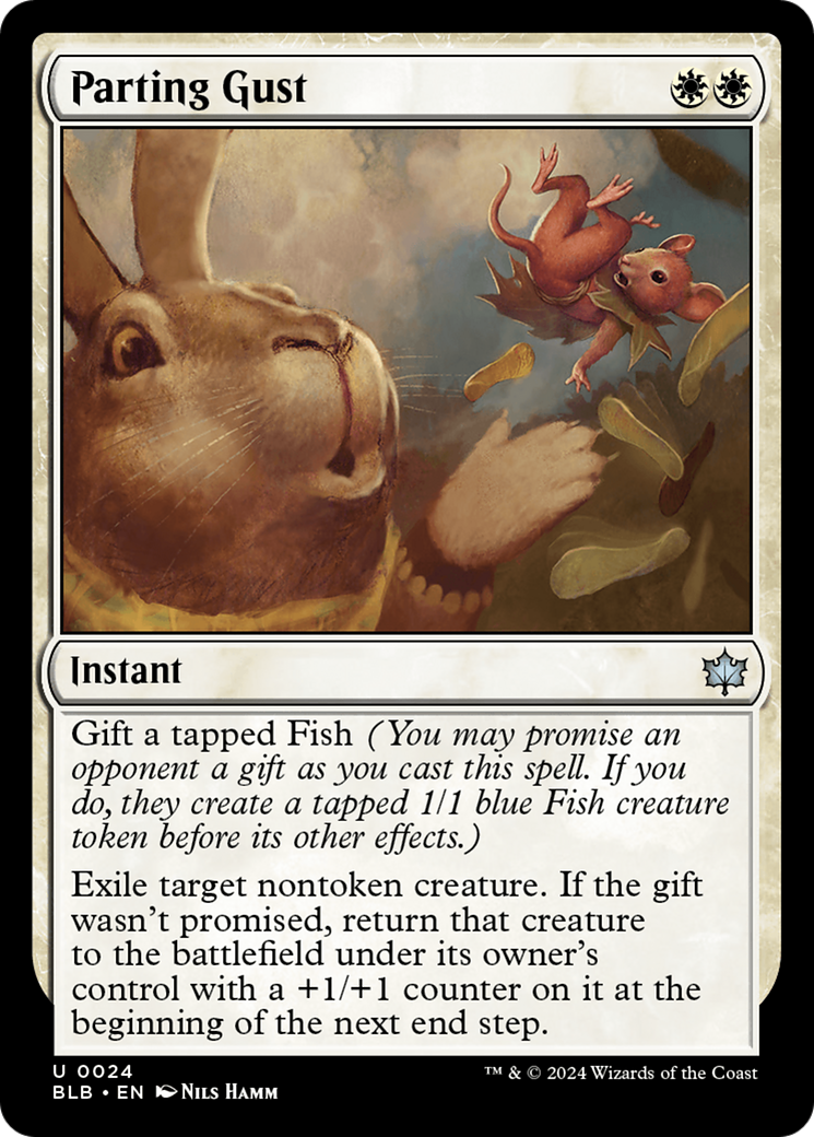 Parting Gust - Uncommon Instant card from Bloomburrow