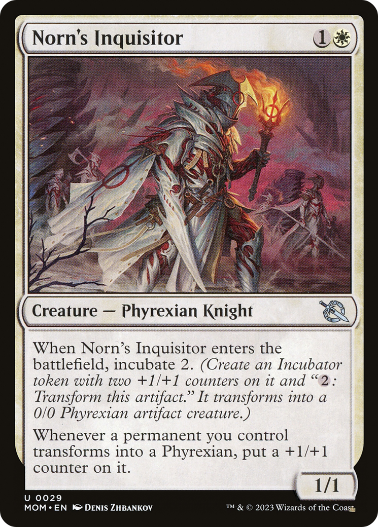 Norn's Inquisitor - Uncommon Creature — Phyrexian Knight card from March of the Machine