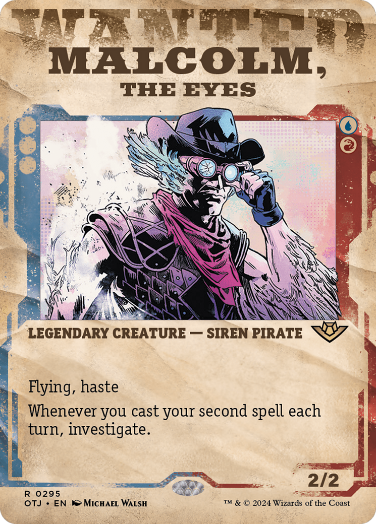 Malcolm, the Eyes - Rare Legendary Creature — Siren Pirate card from Outlaws of Thunder Junction
