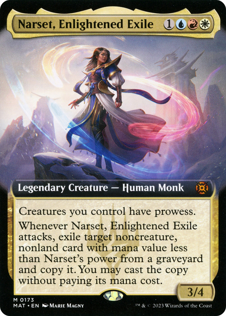 Narset, Enlightened Exile - Mythic Legendary Creature — Human Monk card from March of the Machine: The Aftermath