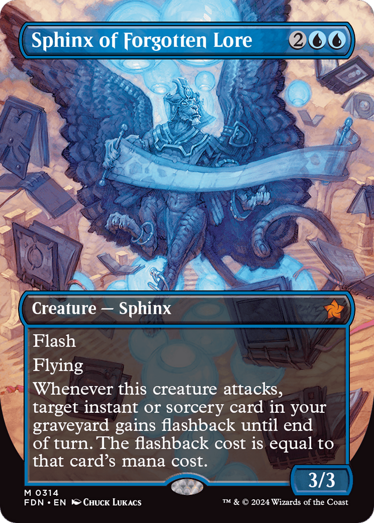 Sphinx of Forgotten Lore - Mythic Creature — Sphinx card from Foundations