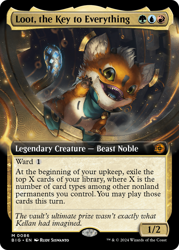 Loot, the Key to Everything - Mythic Legendary Creature — Beast Noble card from The Big Score