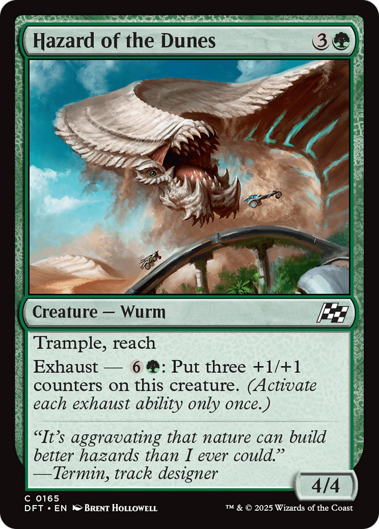 Hazard of the Dunes - Common Creature — Wurm card from Aetherdrift
