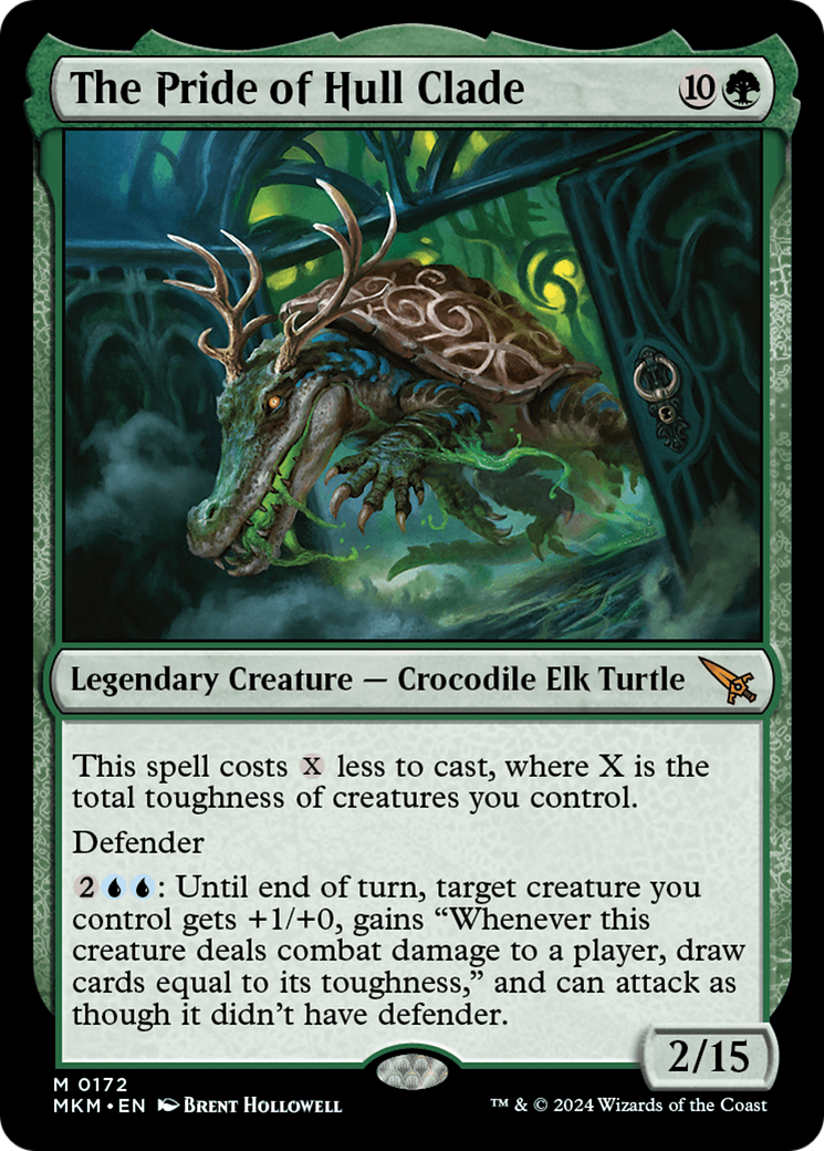 The Pride of Hull Clade - Mythic Legendary Creature — Crocodile Elk Turtle card from Murders at Karlov Manor