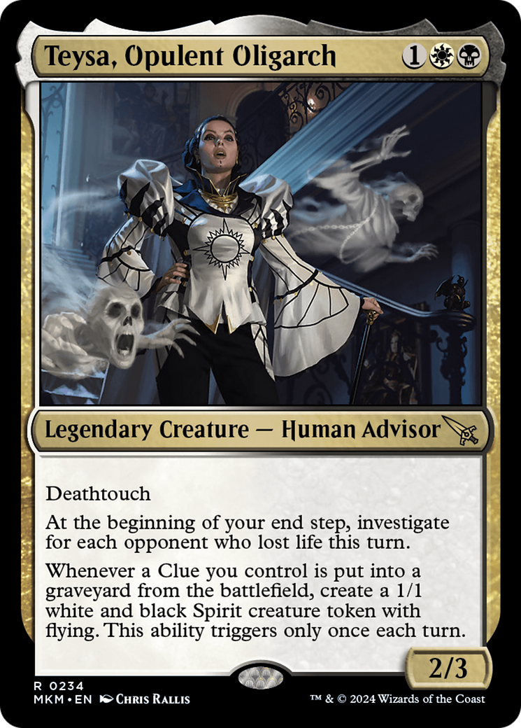 Teysa, Opulent Oligarch - Rare Legendary Creature — Human Advisor card from Murders at Karlov Manor