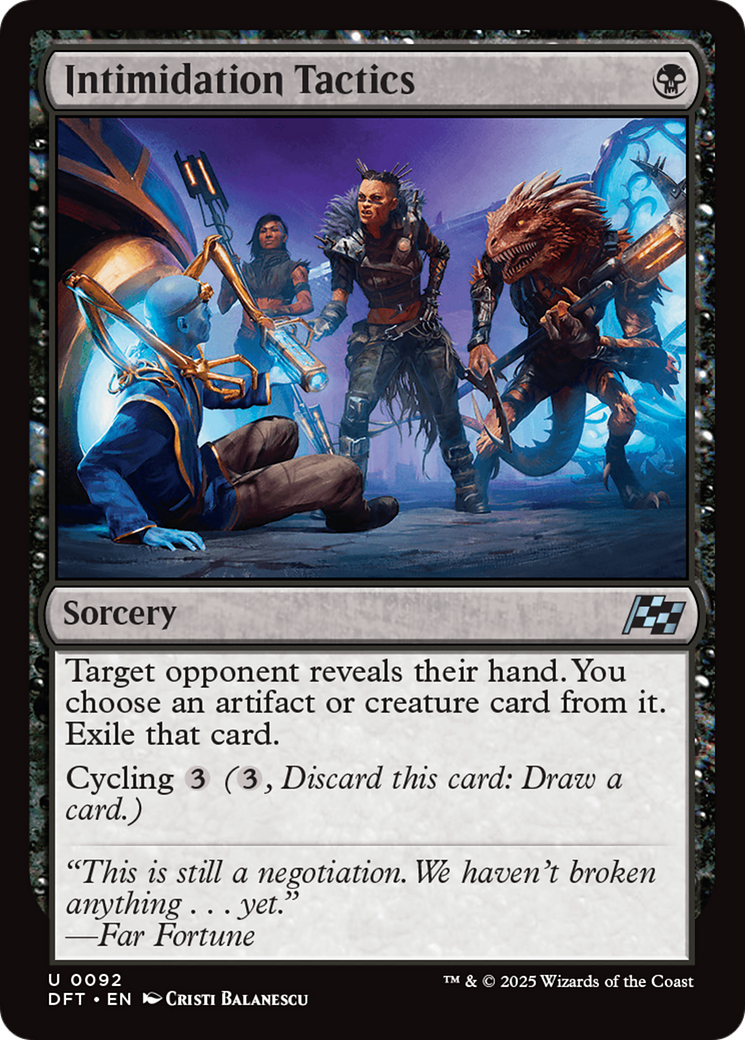 Intimidation Tactics - Uncommon Sorcery card from Aetherdrift