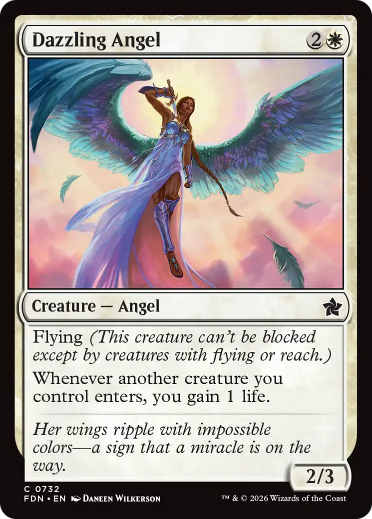 Dazzling Angel - Common Creature — Angel card from Foundations