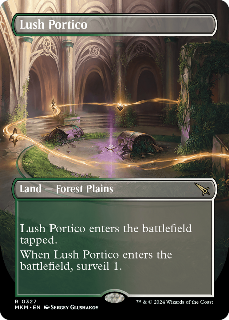Lush Portico - Rare Land — Forest Plains card from Murders at Karlov Manor