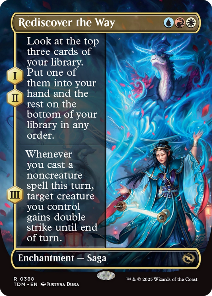 Rediscover the Way - Rare Enchantment — Saga card from Tarkir: Dragonstorm