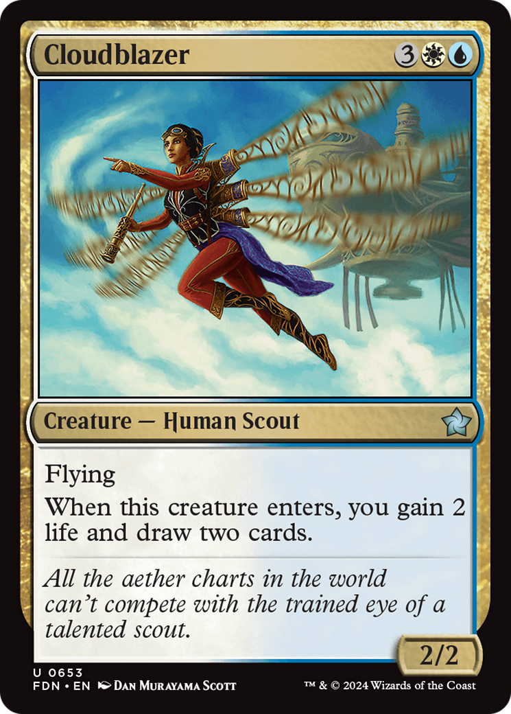 Cloudblazer - Uncommon Creature — Human Scout card from Foundations