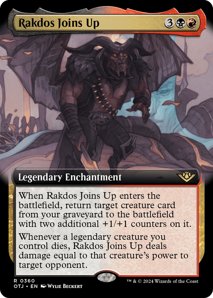 Rakdos Joins Up - Rare Legendary Enchantment card from Outlaws of Thunder Junction
