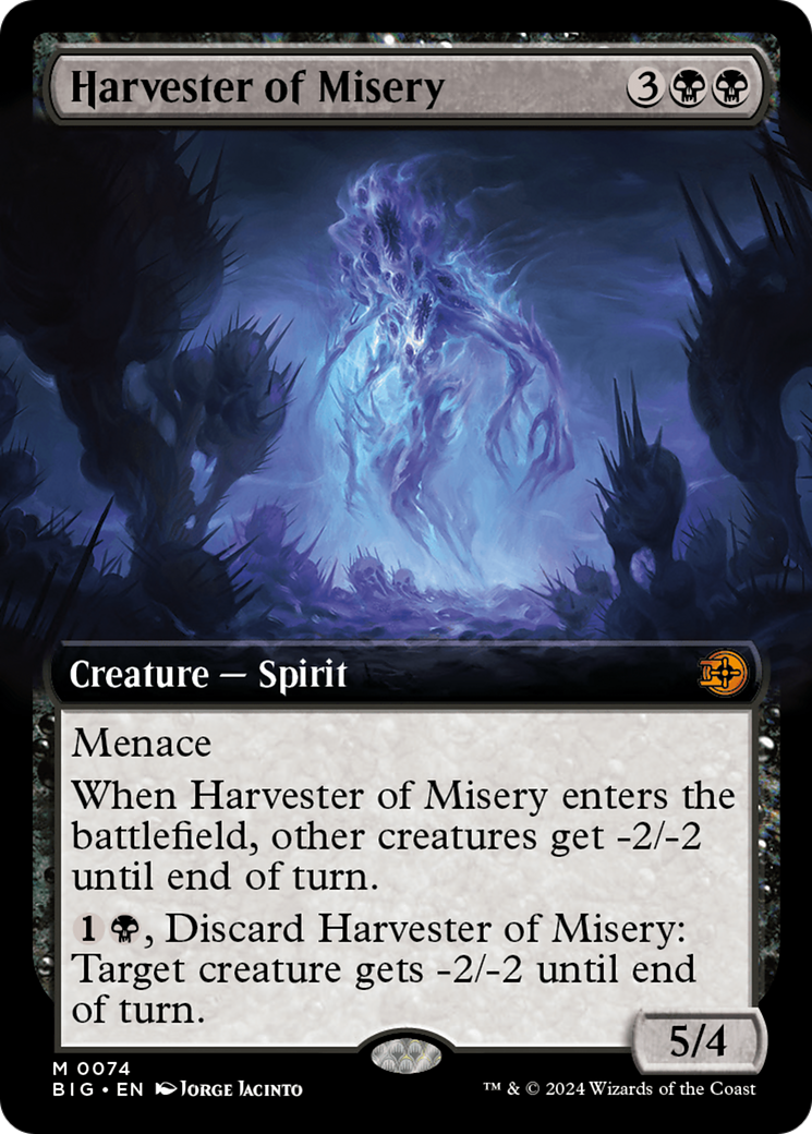 Harvester of Misery - Mythic Creature — Spirit card from The Big Score