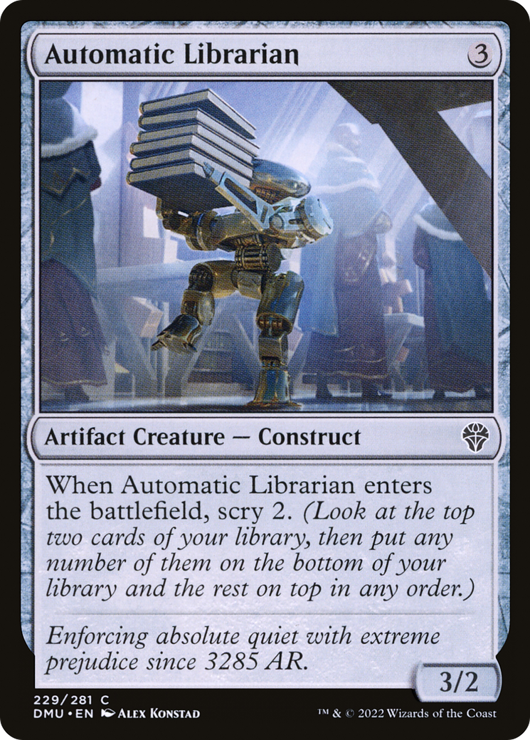 Automatic Librarian - Common Artifact Creature — Construct card from Dominaria United