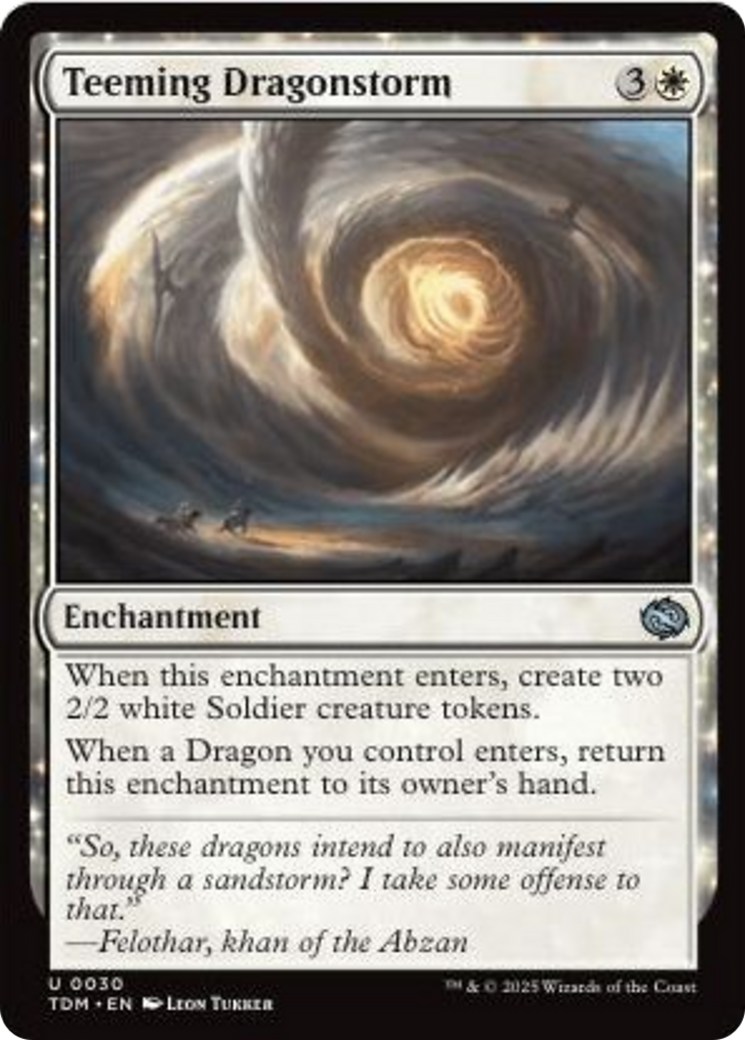 Teeming Dragonstorm - Uncommon Enchantment card from Tarkir: Dragonstorm