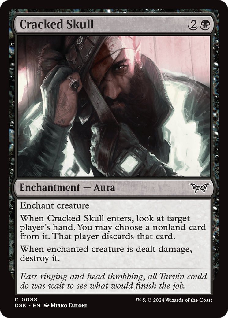 Cracked Skull - Common Enchantment — Aura card from Duskmourn: House of Horror