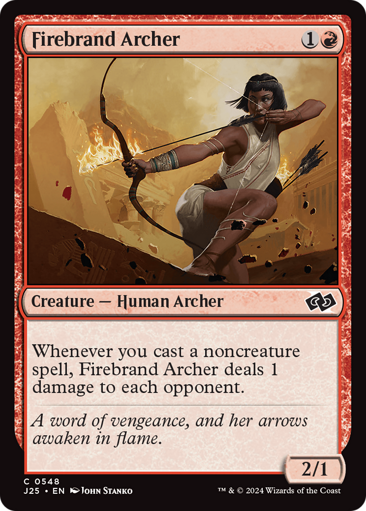 Firebrand Archer - Common Creature — Human Archer card from Foundations Jumpstart