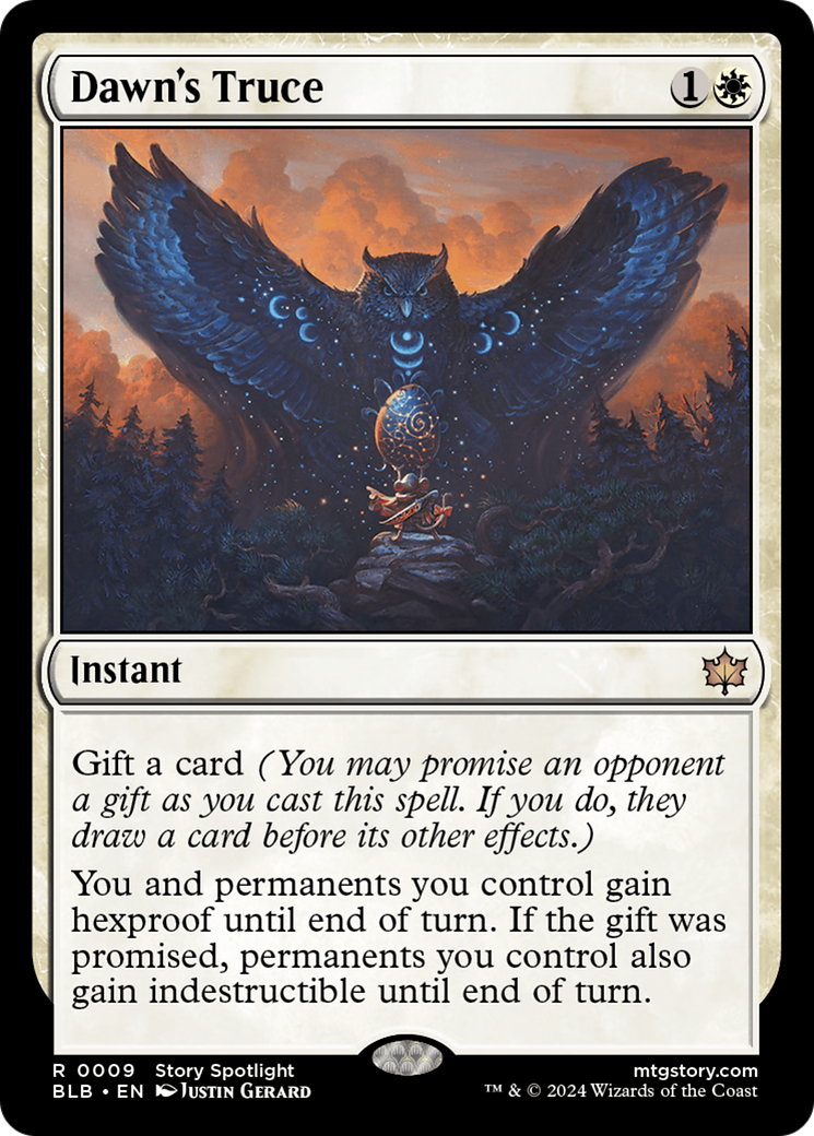 Dawn's Truce - Rare Instant card from Bloomburrow