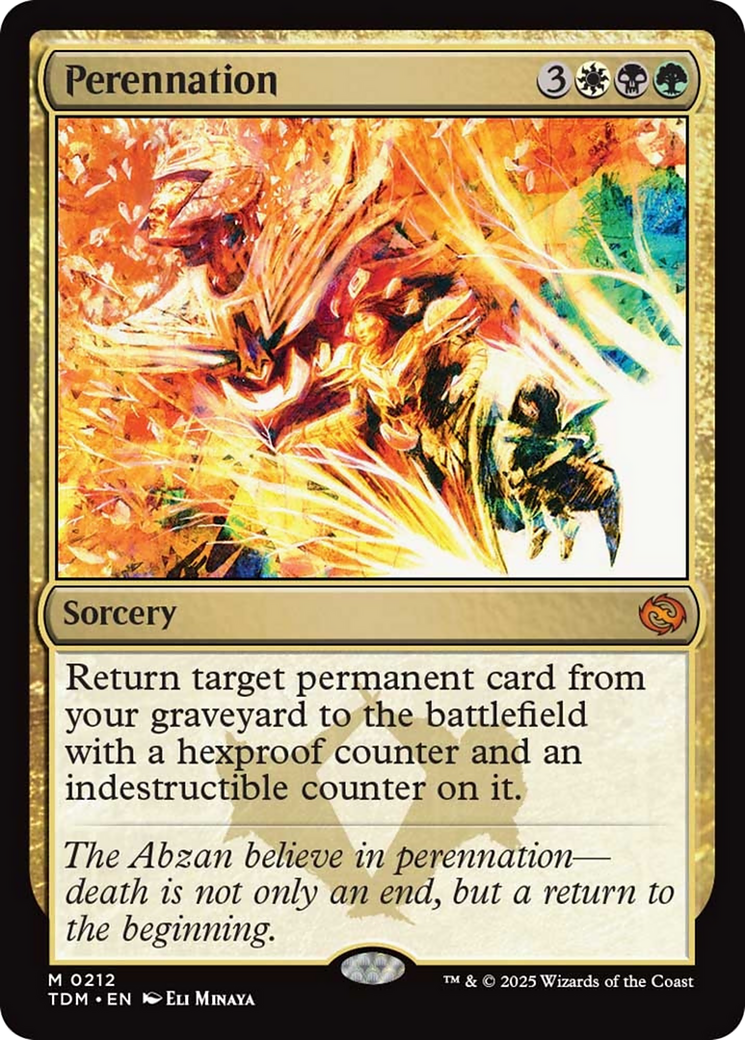 Perennation - Mythic Sorcery card from Tarkir: Dragonstorm
